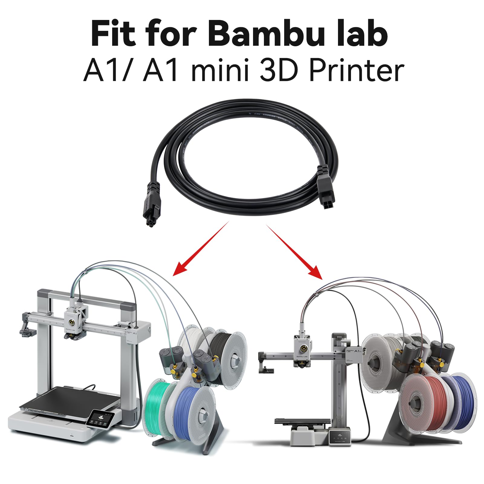 Amazon.co.jp: Bambu Lab AMS Lite用59インチ延長ケーブル、Bambulab