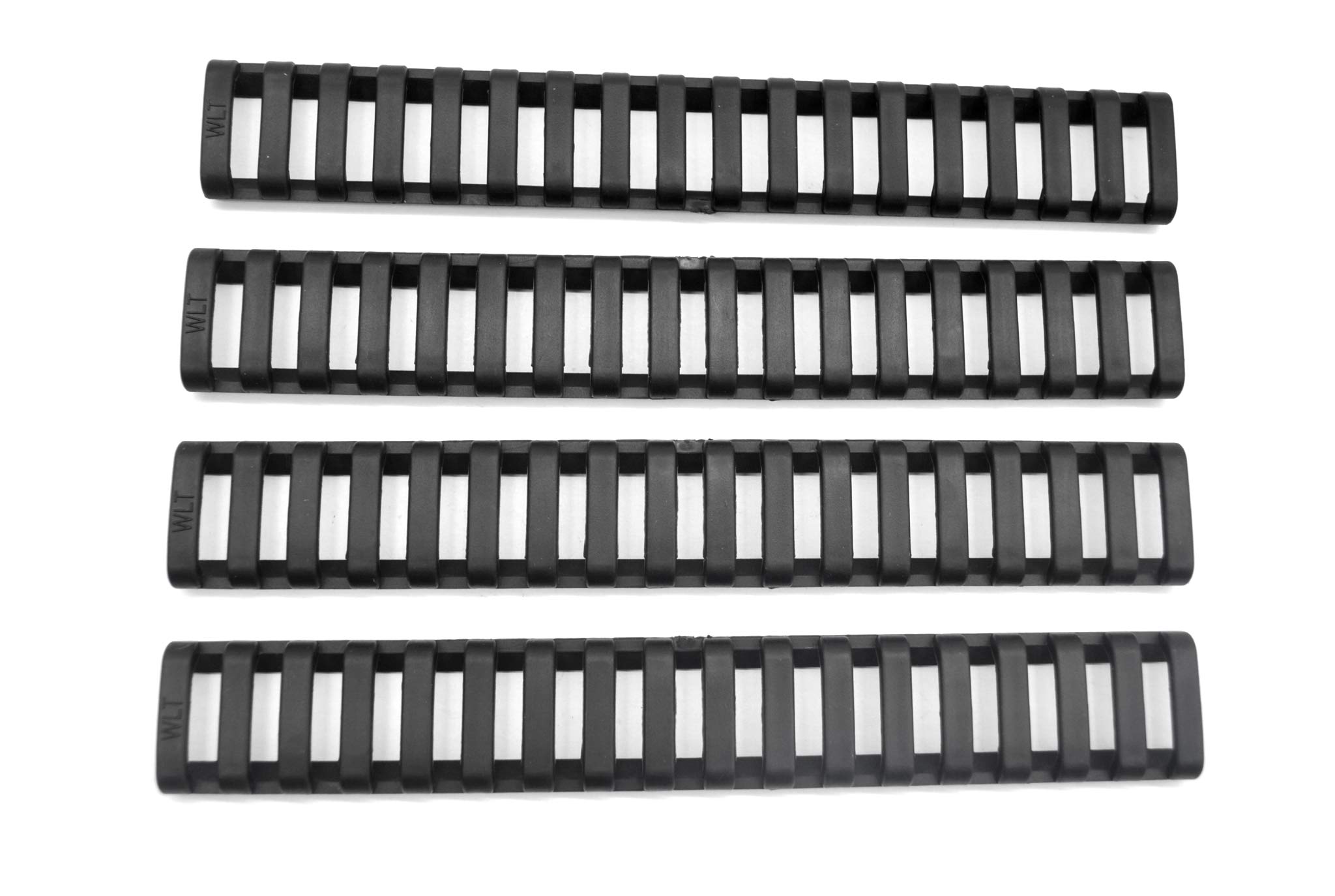Trirock 4-Pack Black Heat Resistant Rifle Handguard Protector Rubber Ladder Rail Cover for Weaver Picatinny Rail
