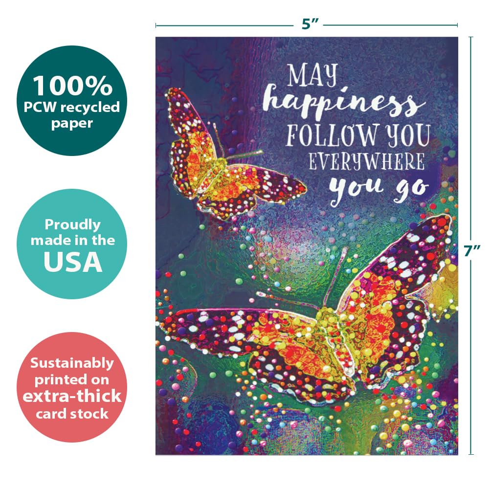Tree-Free Greetings Trauergrußkarte – 100% Recyceltes Papier, 12,7x17,8 Cm, 'With Heartfelt Sympathy'