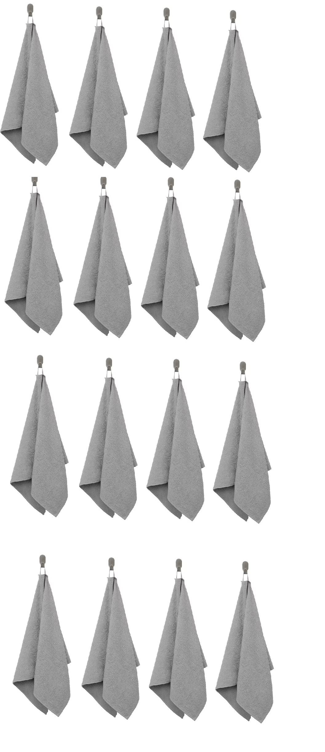 modaleo KORNAN Cotton Face hand washes Towels Flannels Wash Cloths Tea Towel Kitchen Dish Wash 30x30cm bath towel builder mechanic office (GREY 30X30CM - 16 ONLY)