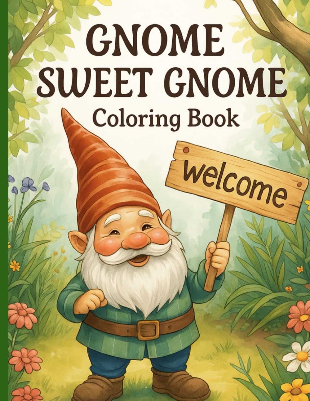 Gnome Sweet Gnome coloring book