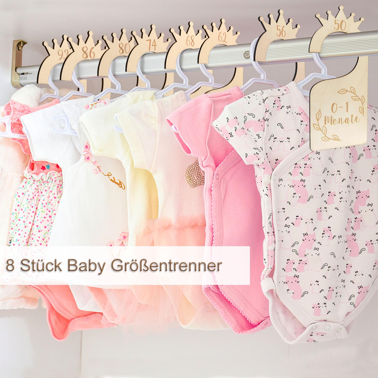 HAGOT Lot de 8 séparateurs de taille pour bébé - Séparateurs de vêtements de bébé HAGOT Lot de 8 séparateurs de taille pour bébé - Séparateurs de vêtements de bébé
