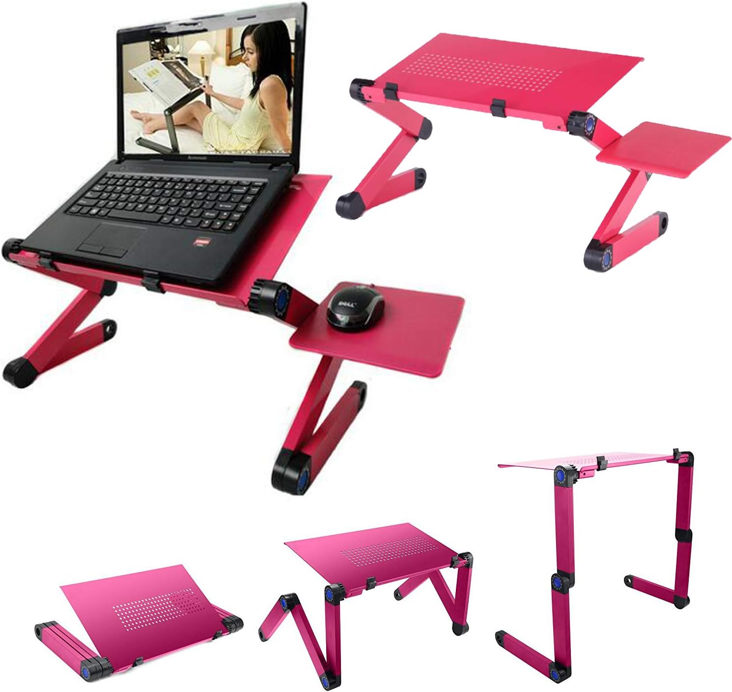 Upgraded Foldable Laptop Desk, Portable Folding PC Desk