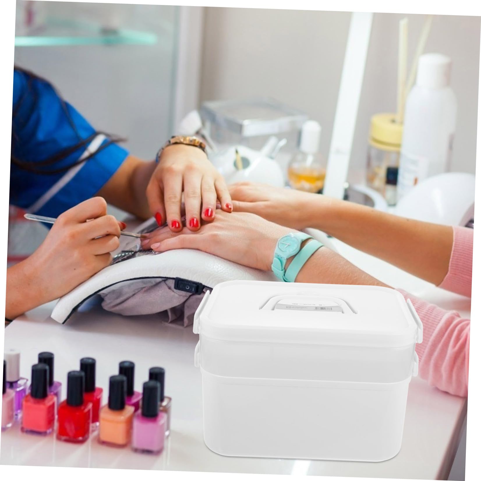 Valigetta Portautensili Portatile Per Manicure - Organizer Per Riporre Il Kit Per Unghie - Valigetta Portautensili Per Manicure Artistica E Delle Unghie