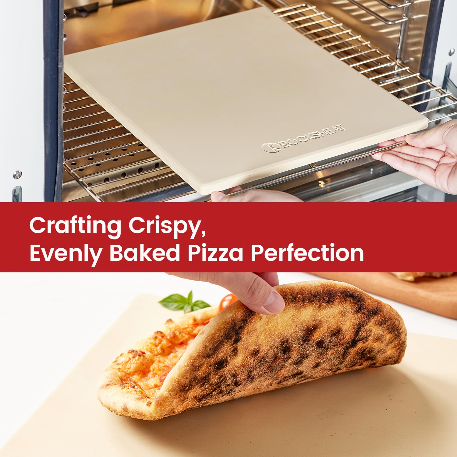 Pietre per pizza per forno e grill, pietra rettangolare per pizza da 30,5 cm × 30,5 cm, teglia per pane in cordierite, pietra da forno per cucinare pizza croccante, pane, torte e biscotti