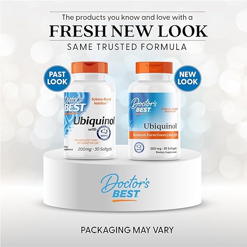 Miniatura 9 de Doctor's Best Ubiquinol con Kaneka QH, mejora la energía celular, antioxidante, sin OMG, sin gluten y soja, 200 mg, 120 unidades