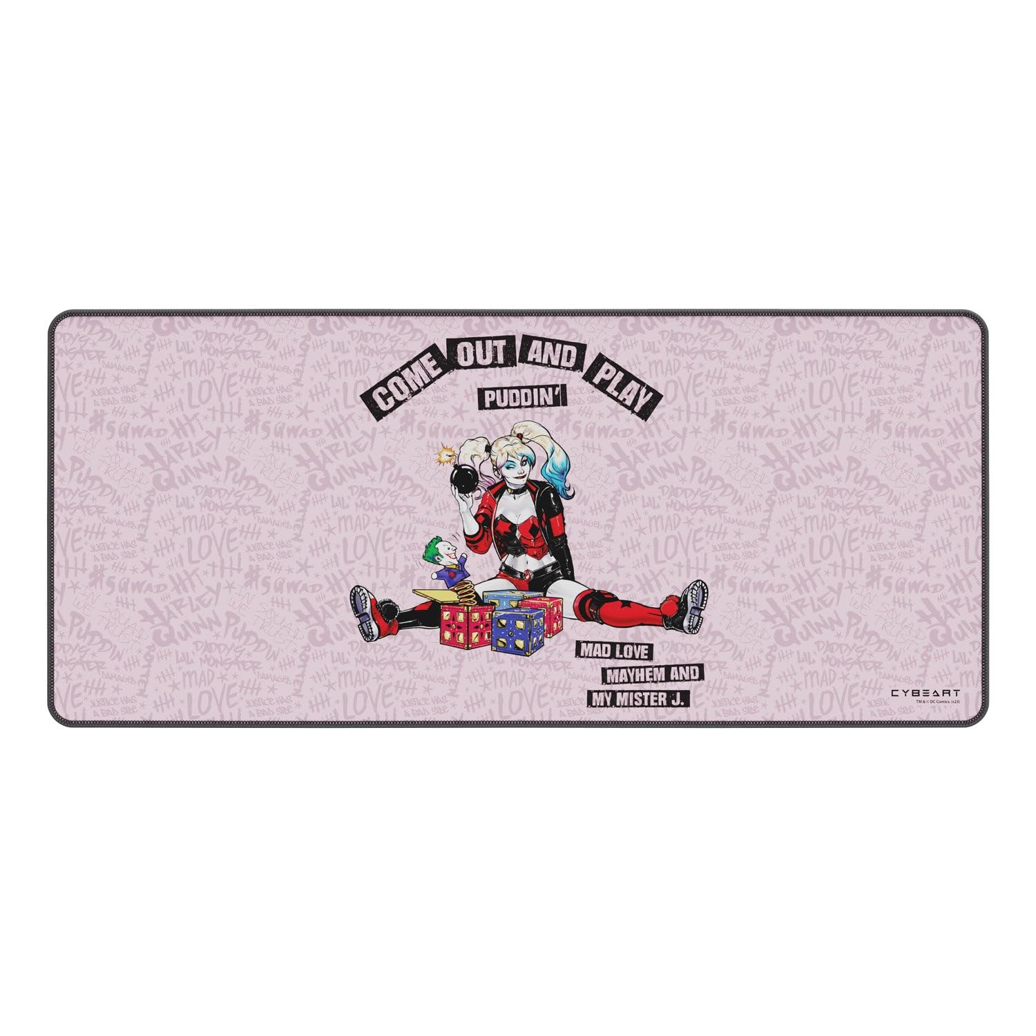 Cybeart | Harley Quinn Gaming Desk Mat (XXL - 900x400x4mm) | Waterproof, Never Slip Base, Stitched Edges, Esports Grade (B08MJPKJ3W) Amazon Price History, Amazon Price Tracker