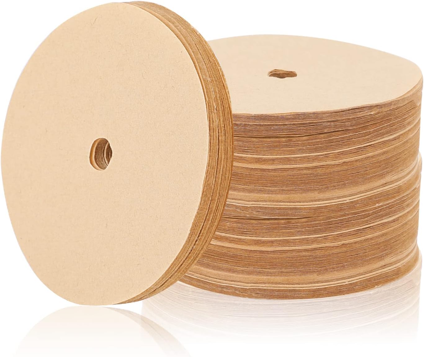 MAKINGTEC 200Pcs Disposable Coffee Paper Filter Unbleached Percolator Coffee Filters, 3.75In Disposable Coffee Paper Filter, Disc Coffee Filters for Bozeman Percolator (Brown)