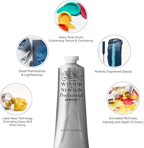 Miniatura 5 de Winsor  Newton Artists - Juego de 12 tubos de color acrílico 07fl oz