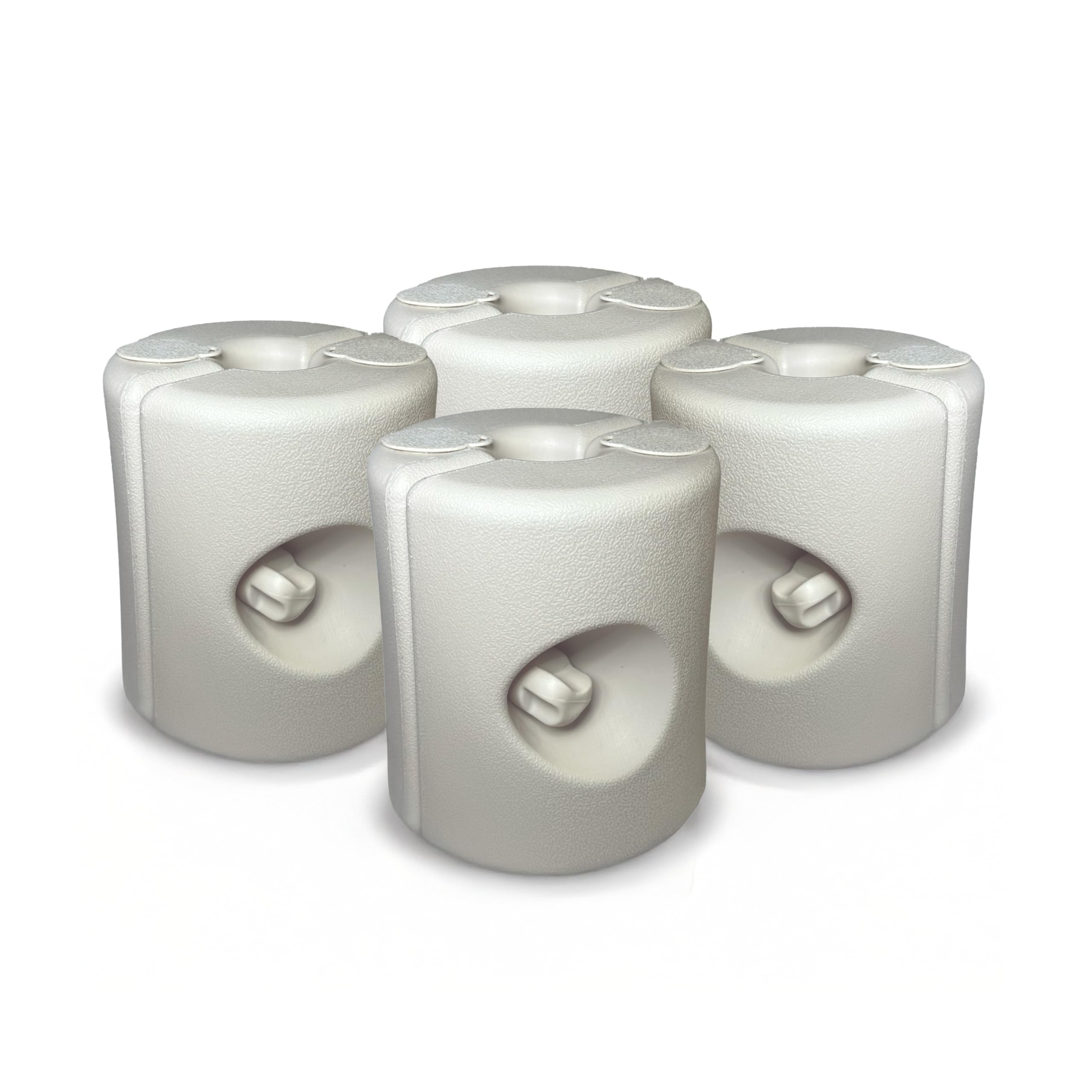 Quest Gazebo Weighted Feet Set of 4 – Fill with Sand or Water – Durable Plastic Leg Weights for Gazebos, Marquees, Market Stalls, Outdoor Shelters – Weather Resistant, White