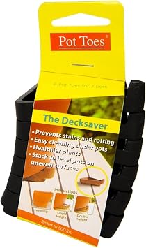 Bosmere Pot Toes, Black (Pack of 6)