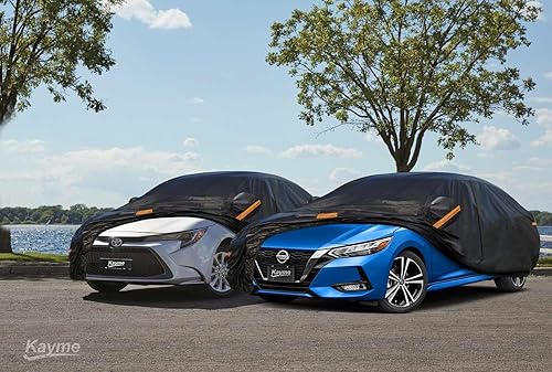 Miniatura 7 de Kayme - Cubierta completa resistente impermeable de 7 capas pautomóvil, apta para todo clima, protección pexteriores contra nieverayos UV, con