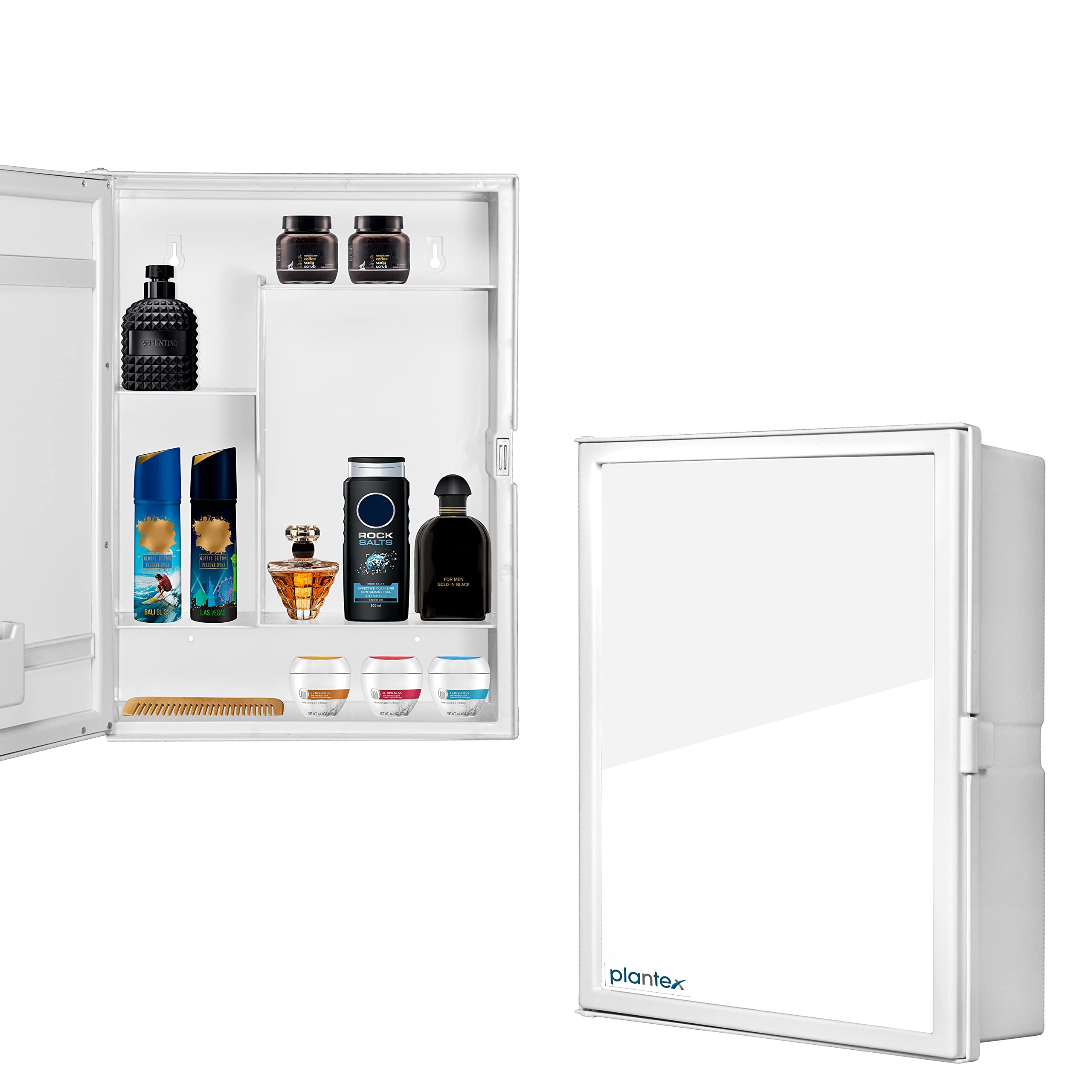 Plantex Acrylonitrile Butadiene Styrene Durable Bathroom Cabinet With Mirror/Premium Multipurpose Bathroom Mirror With Storage/Mirror With Shelf (14X18 Inch-White) (B09J521QL4) Amazon Price History, Amazon Price Tracker