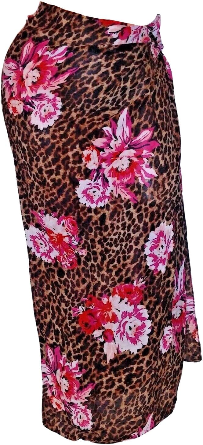 Victoria's Secret Sarong Swim Beach Cover-Up Animal Print Leopard Size OS Multicolor New