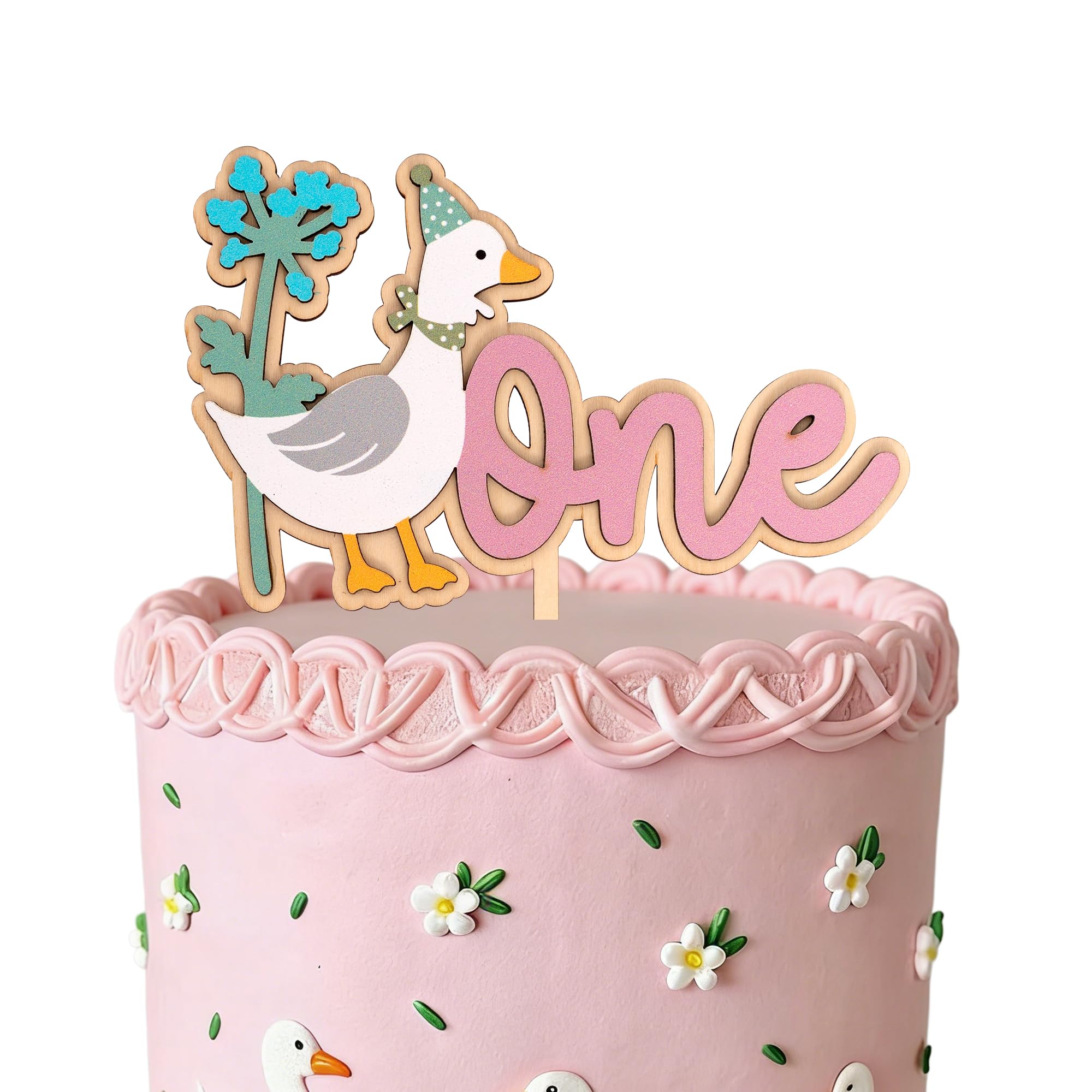 Silly Goose Cake Topper, One Silly Goose Birthday Cake Topper, Vintage Duck First Birthday decorations for Party, Cake Smash, Photo Props