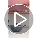 Image of Hawkins Ceramic Nonstick 3.5 Litre Deep Kadhai, Induction Deep Fry Pan with Glass Lid, Granite Kadai (ICK35G)
