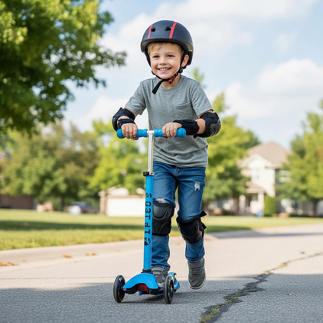 ENHEREWE Équipement de protection pour enfants et jeunes, comprend genouillères, protège-poignets et coudières, équipement de protection pour le patinage, le cyclisme, le patinage et la trottinette