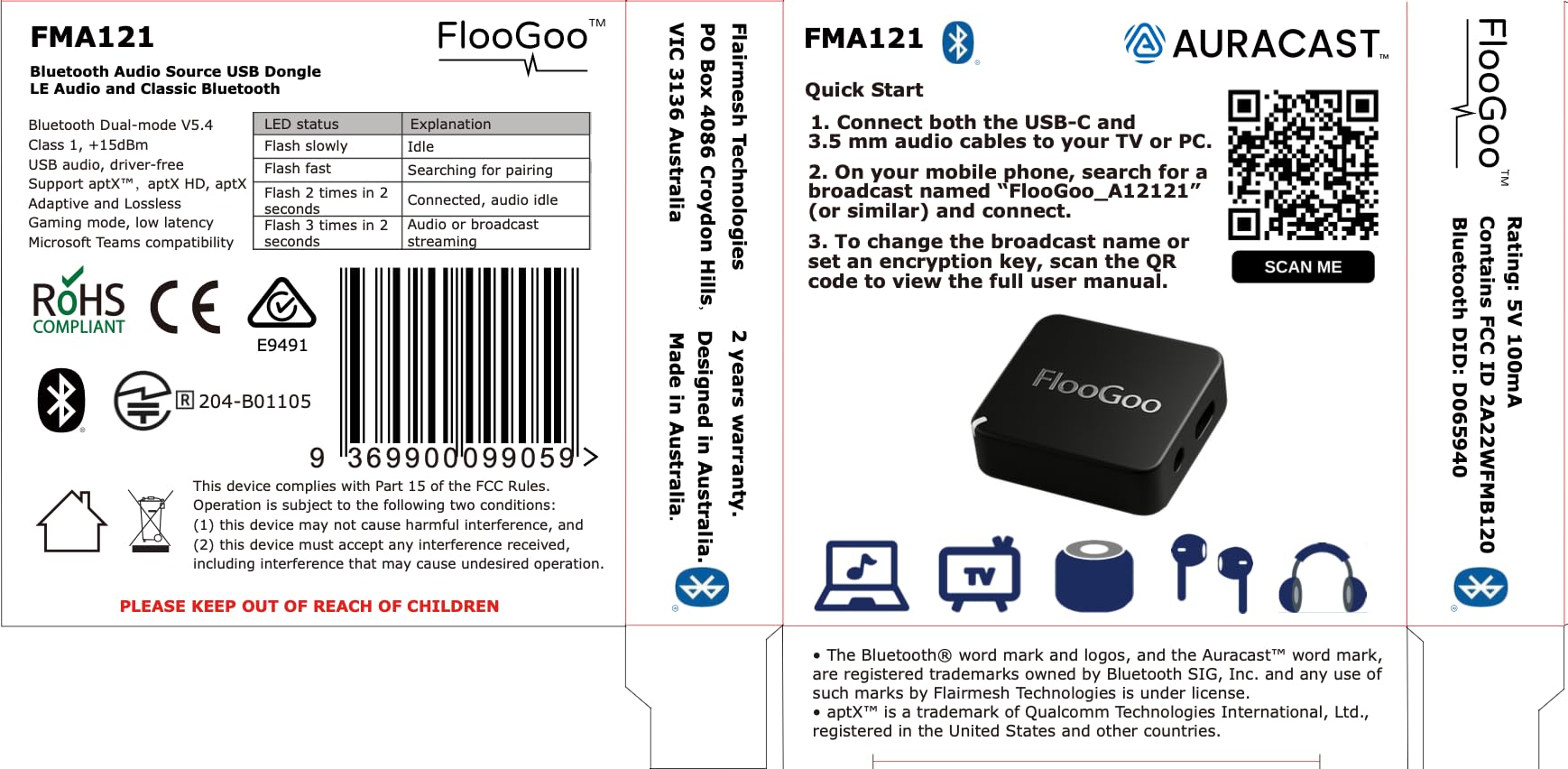 Amazon.co.jp: FMA121 Bluetooth デュアルモードオーディオアダプター Amazon.co.jp: FMA121 Bluetooth デュアルモードオーディオアダプター