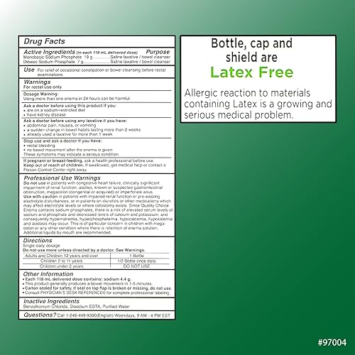 Miniatura 2 de Quality Choice Paquete doble de enema, alivia el estreñimiento ocasional, completo y listo para usar, solución rectal de fosfatos de sodio, sin