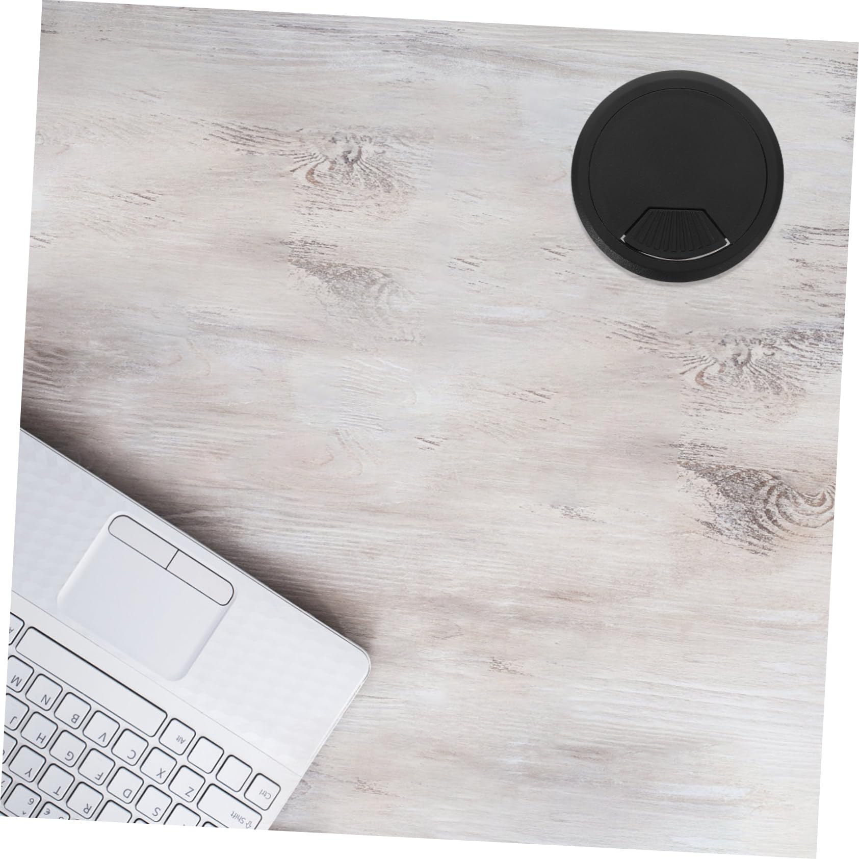 Lot De 5 Cache-Trous De Câble Rond 50 Mm en Plastique Abs, Passe-câbles De Bureau, Œillet De Bureau pour Rangement Et Organisation des Câbles sous Meubles Et Bureaux