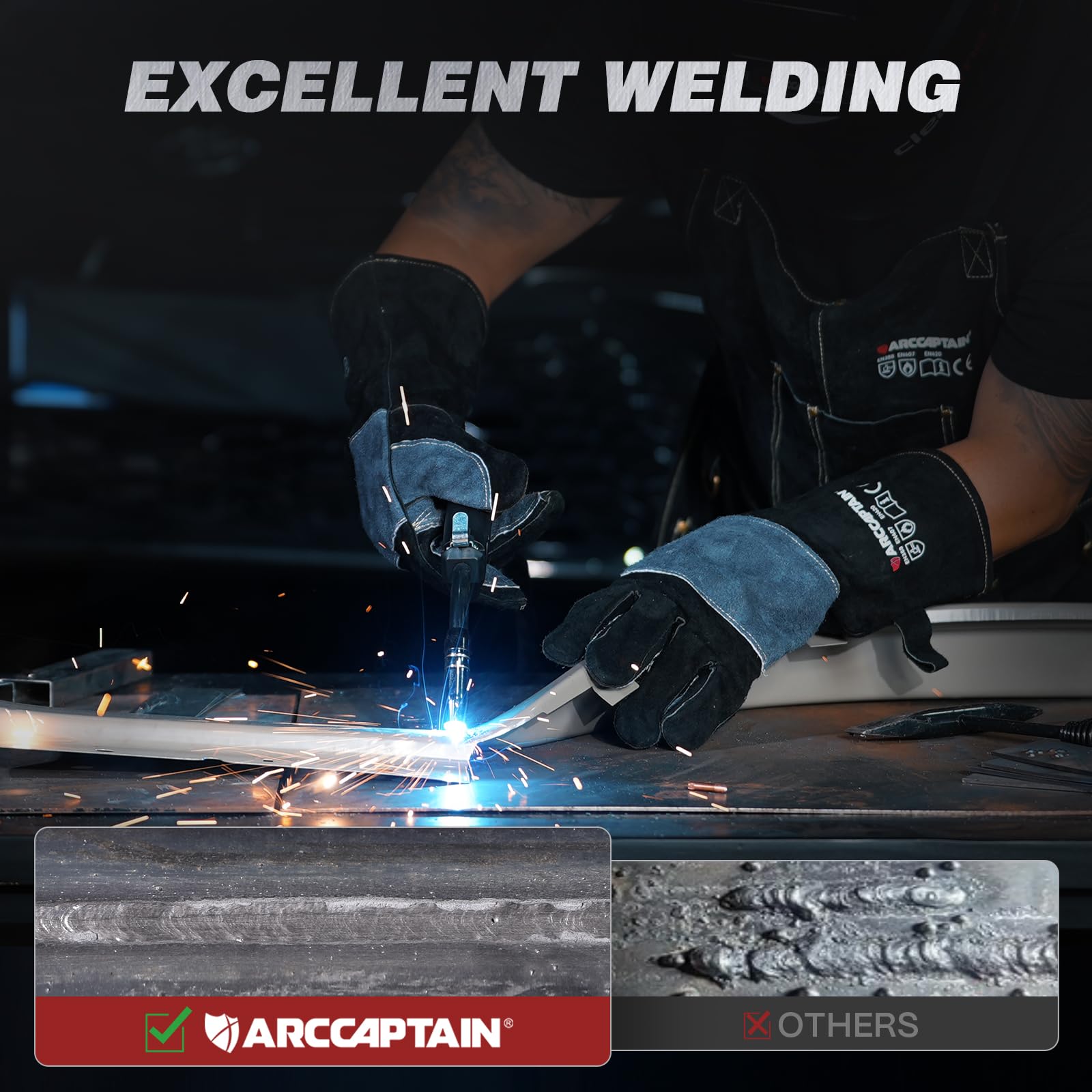 ARCCAPTAIN 135A Flux Core MIG Welder 110V 3-in-1 Gasless MIG Stick Lift TIG — Amazon image 5