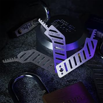 Comb Lock Picks, Covert Instruments, Lock Pick Set, Portable Stainless Steel Comb, Multifunctional Hand Tool for Emergency, Home, Office, and Outdoor Use