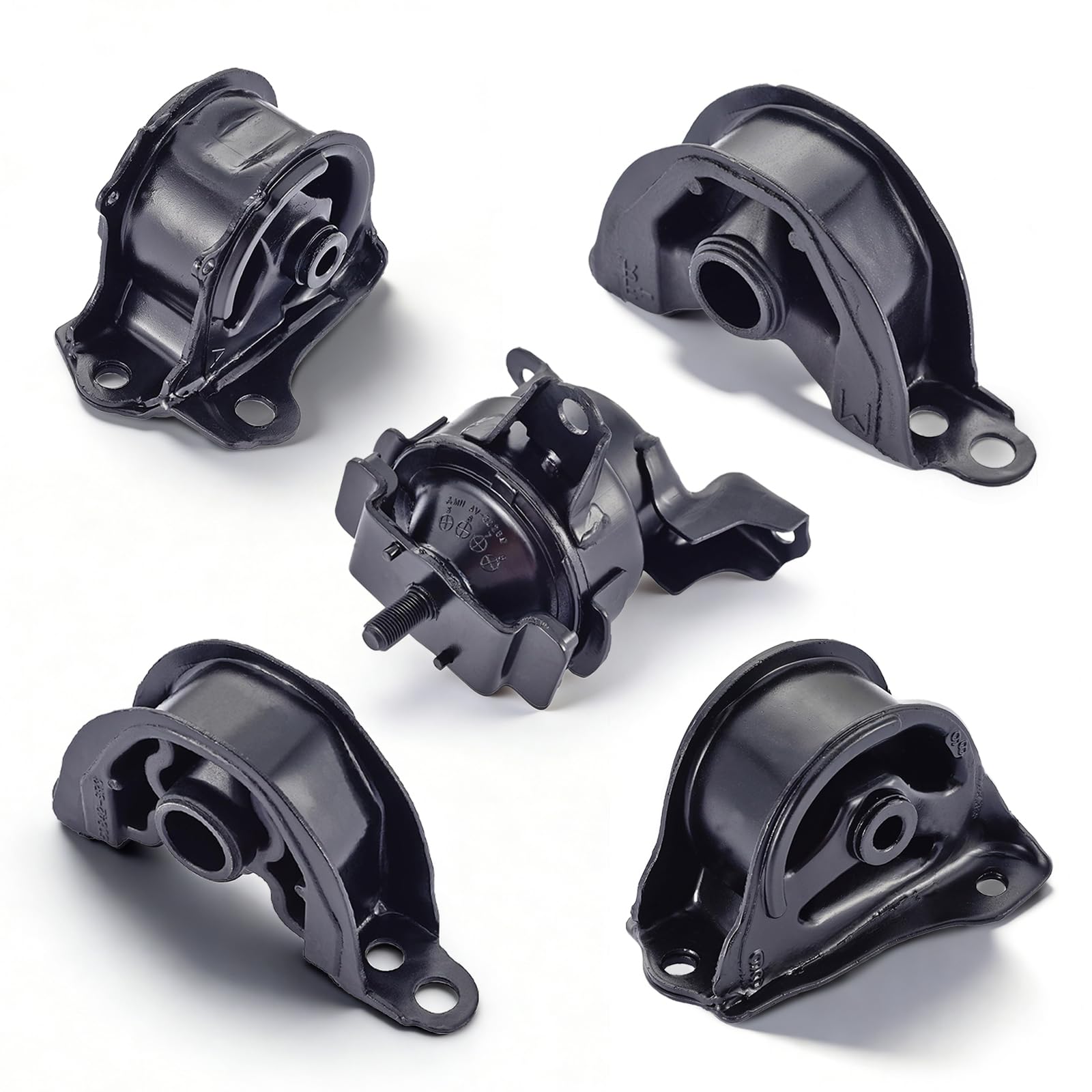 Engine Motor Transmission Mount Set of 5 Compatible with Honda 1996 1997 1998 1999 2000 Civic 1.6L Front Rear Replacement for A6520 A6502 A6556 A6506 A6526