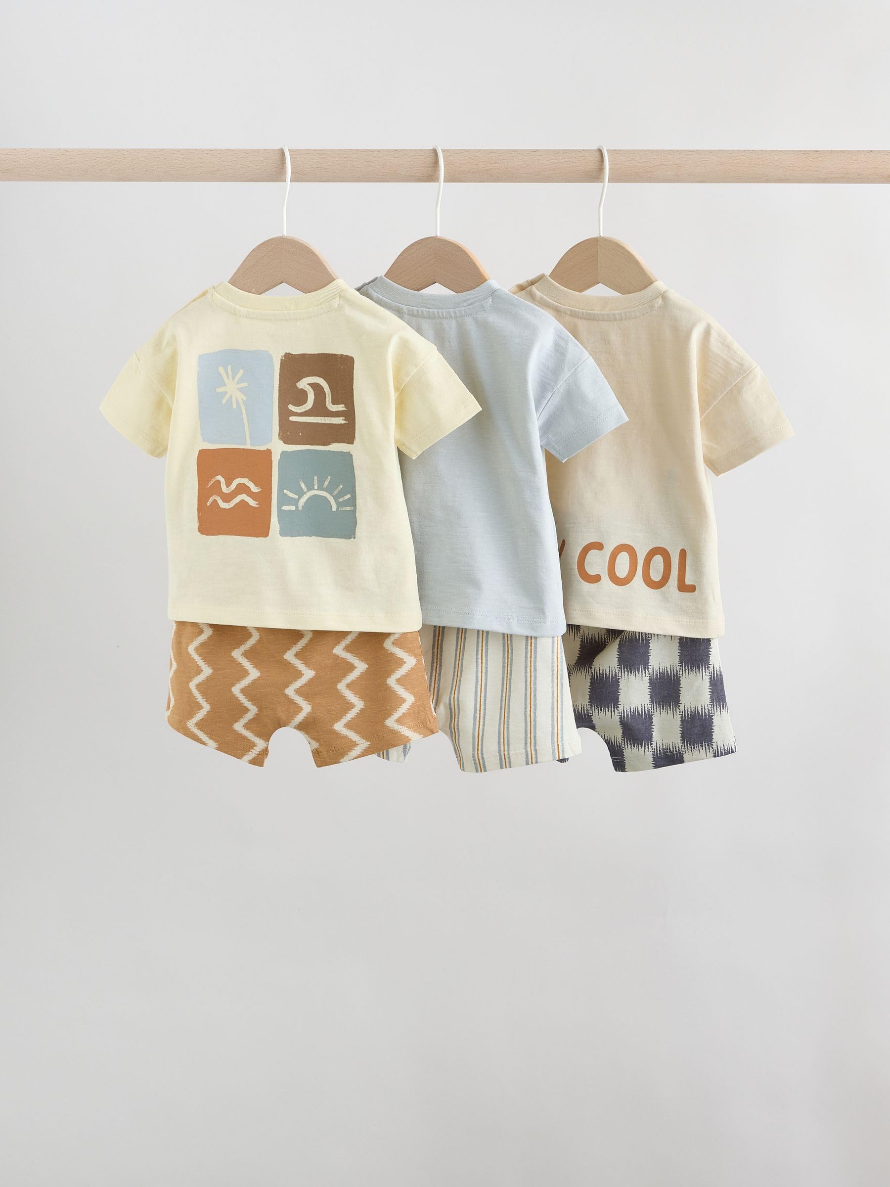 NEXT Baby Jungen Oberteil und Shorts, 6-teiliges Baby-Set