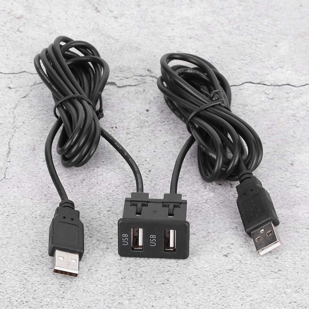 Auto USB-Panel Kabel 1M - Doppel USB-Anschluss Zur Bündigen Armaturenbrett-Montage