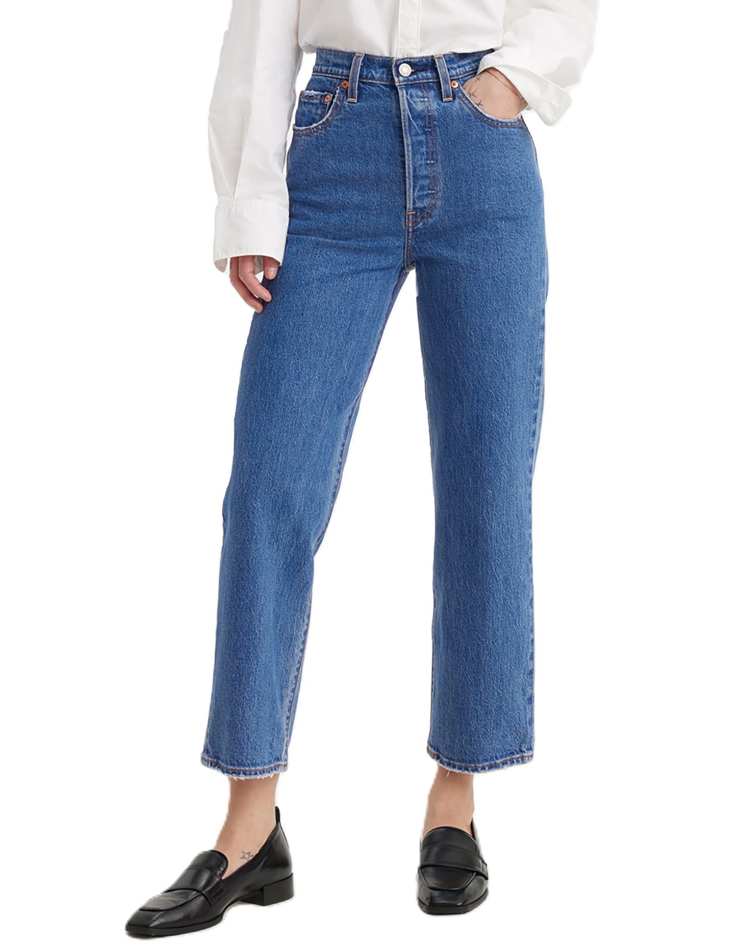 Levi's Damen Ribcage Straight Ankle Jeans