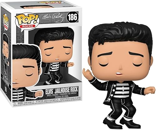 Miniatura 2 de POP Elvis - Figura de vinilo Jailhouse Rock Funko (paquete con funda protectora de caja compatible), 3.75 pulgadas