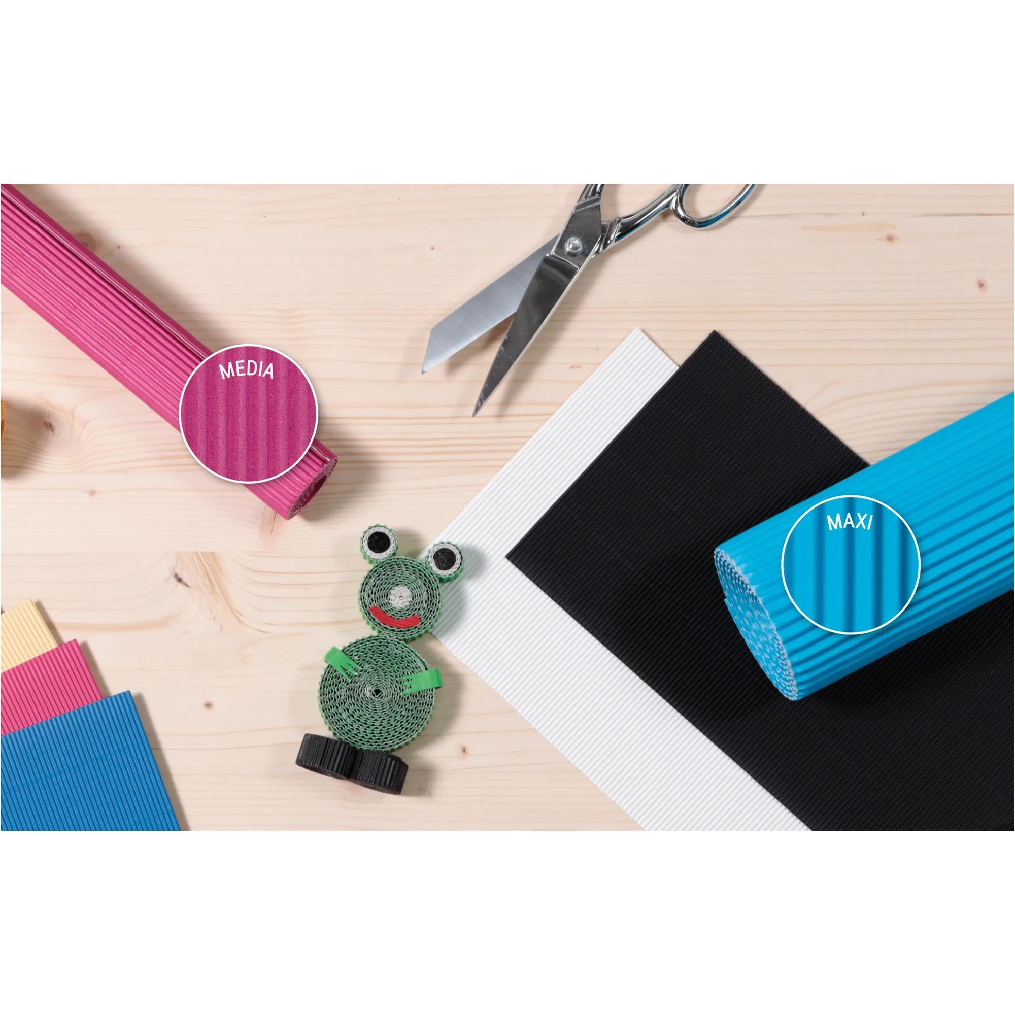 Clairefontaine 451071C - rotolo di cartone ondulato Maxi scanalatura 175g/m² - Formato 2,00x0,70 m - hobby creativo - Bricolage, Attività manuali, Cartiera Creativa - Colore Kraft