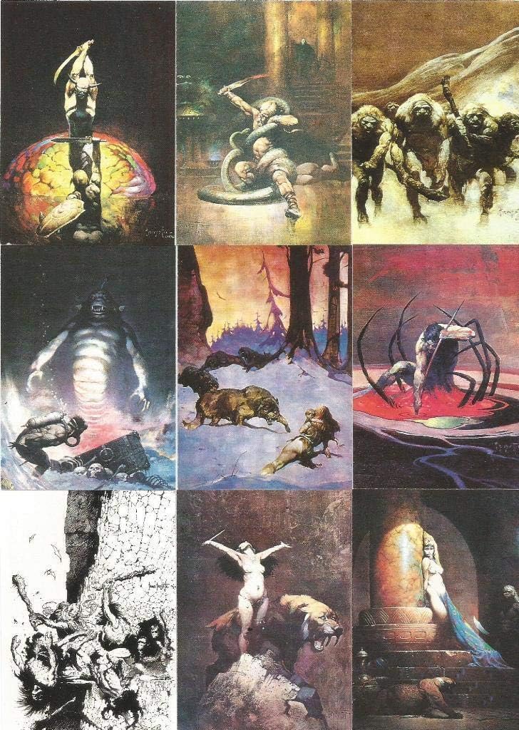Frank FRAZETTA Series 1 Complete 90 Fantasy Art Trading Card Set COMIC IMAGES 1991 : Arts, Crafts & Sewing