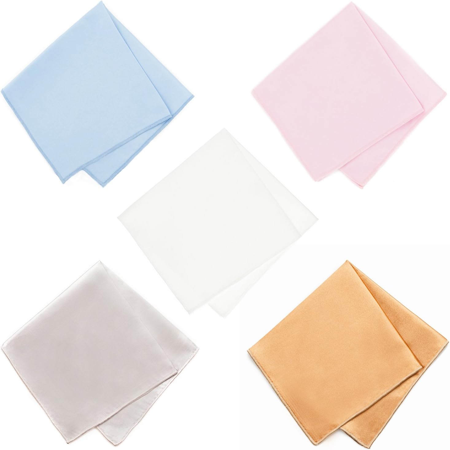 Eligo 100% Silk & Satin Pocket Squares