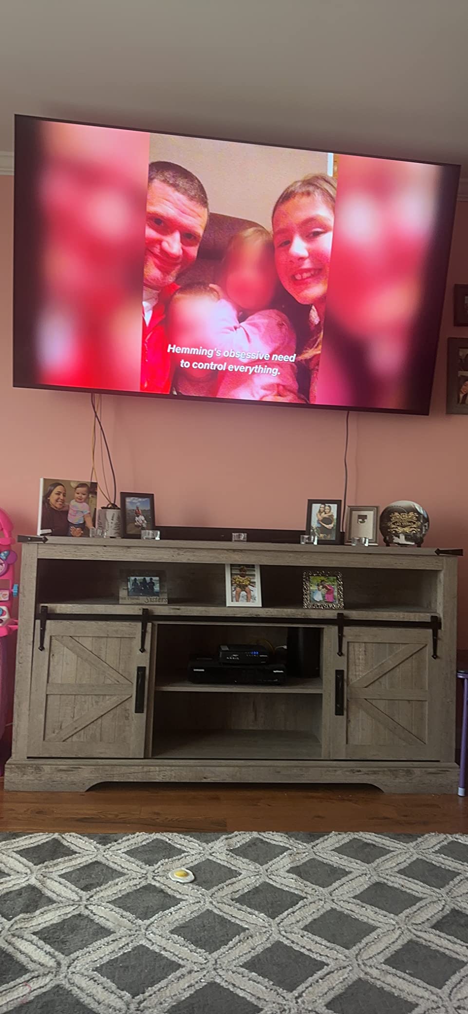 47/mo Finance OKD Farmhouse TV Stand for 65+ Inch TV, 33" Tall