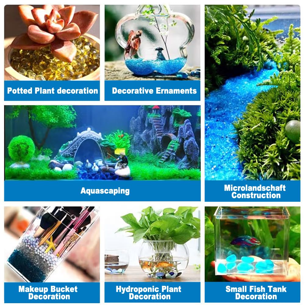 Amazon.co.jp: 0.8 kg ブルー アクアリウム ガラス ストーン