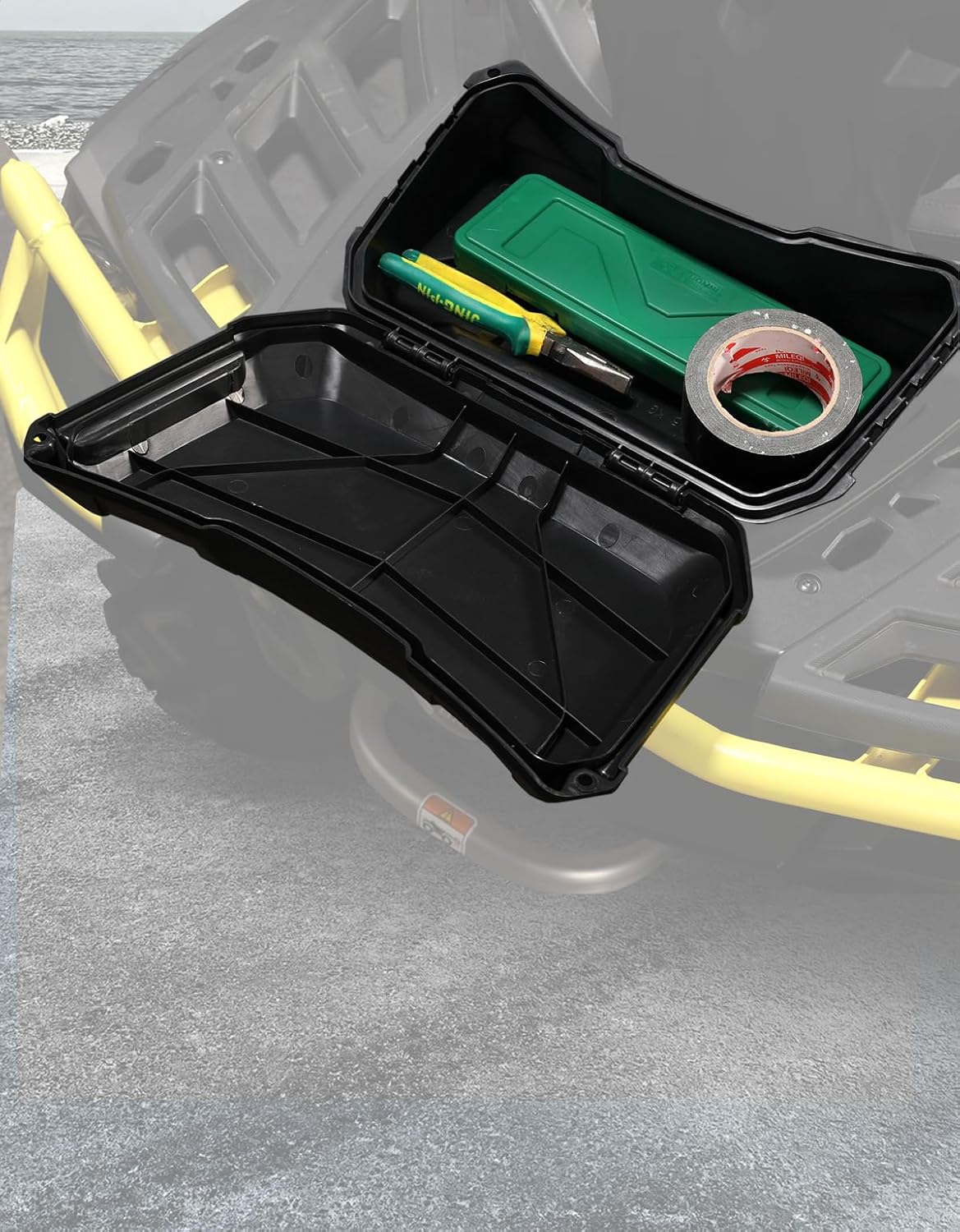 A & UTV PRO ATV Outlander Seat Rack Storage Cargo Box, 2 GAL (7.5L) Front Rear Rack Back Seat Storage Box for Can-Am Outlander G2, G2L L MAX 6X6 Renegade, Replace OEM #708200408