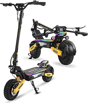 Electric Scooter for Adults, 1200W/2400W Motor Fast E Scooter, 11" Off-Road Tires, Up to 30/40 MPH Top Speed & 20/43 Miles Long Range, Dual Brake, Foldable