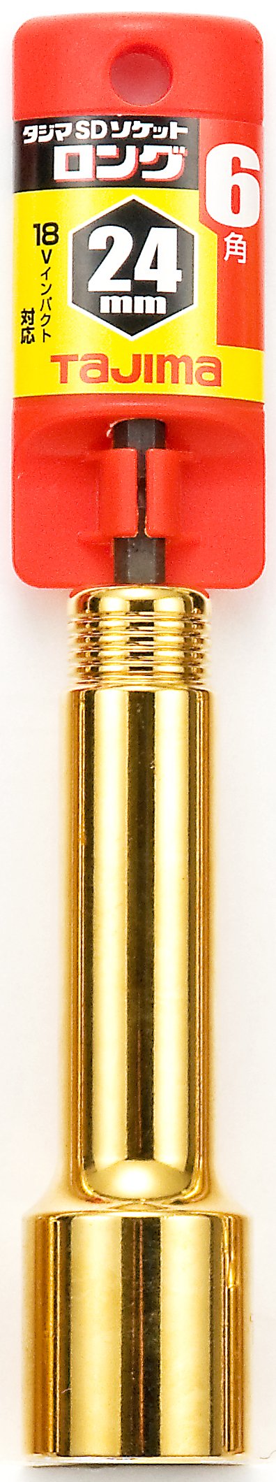 Tajima TSK-SD24L-6K SD Long Socket for Impact Driver, Hexagonal 0.9 inches (24 mm), 1 Piece