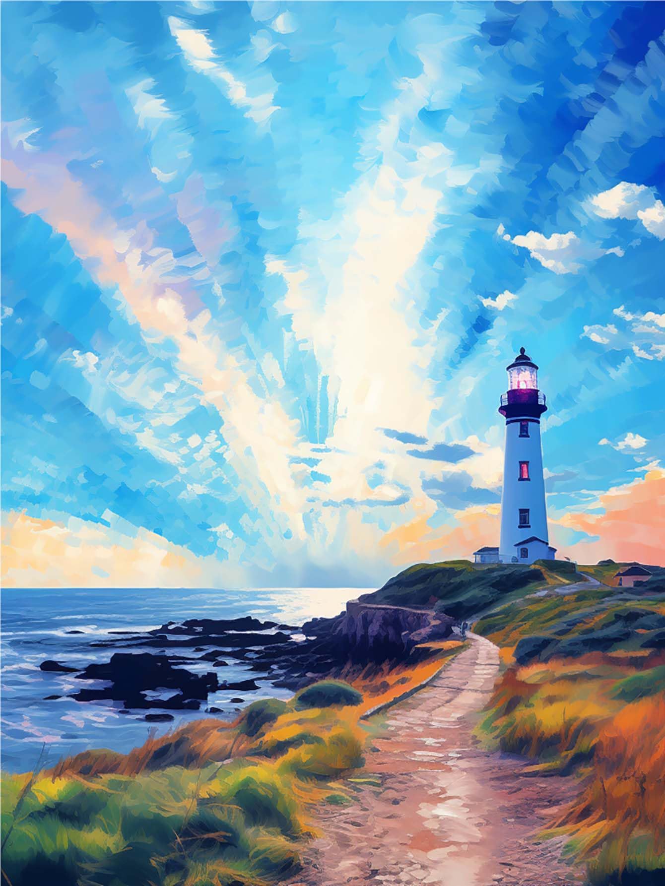 QQYRHN 5D Diamond Painting Leuchtturm - 30x40 Cm DIY Diamantbild Für Erwachsene