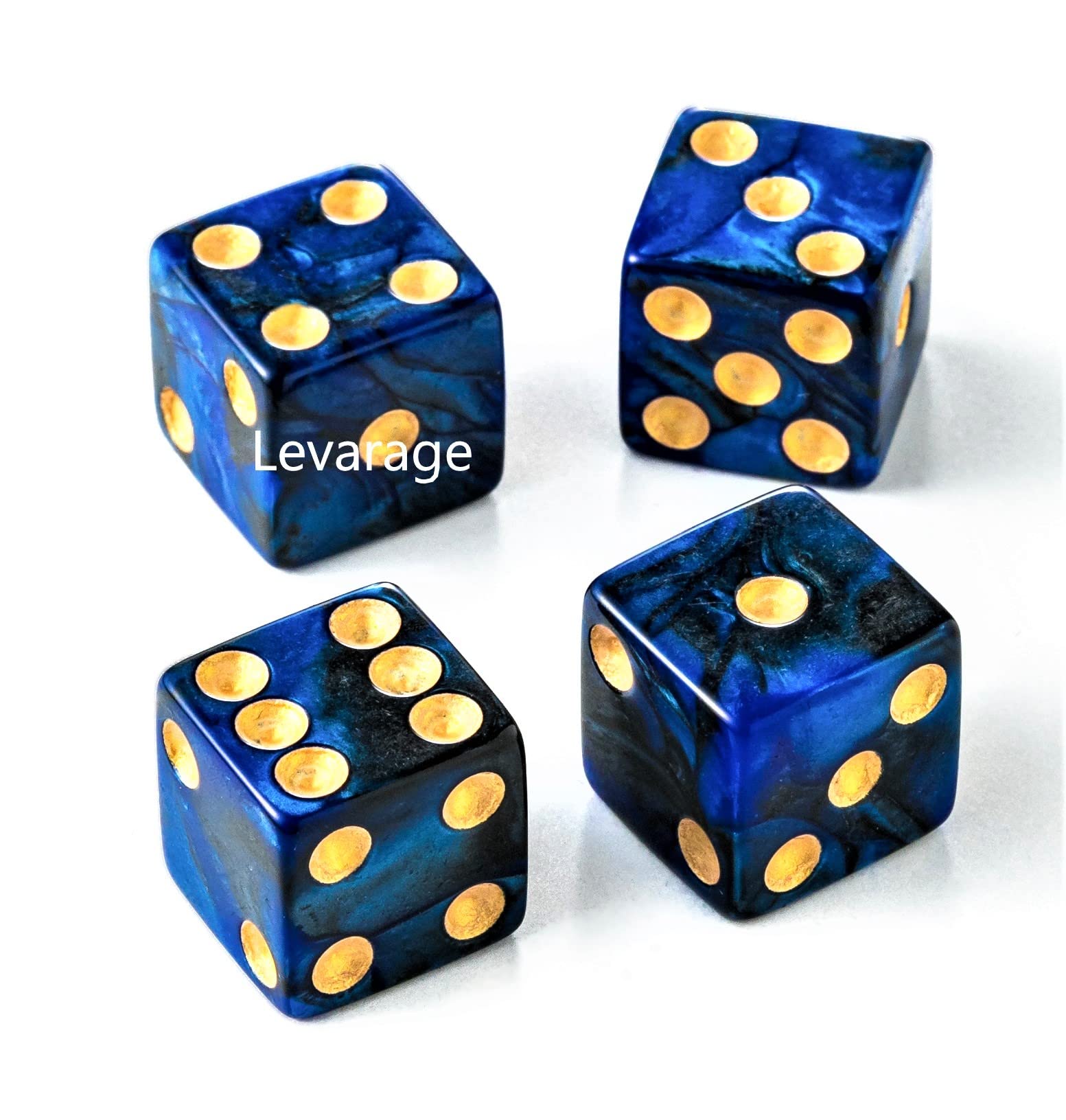 Amazon | Levarage 0020 サイコロ マーブル 青 4個組 dice さいころ Amazon | Levarage 0020 サイコロ マーブル 青 4個組 dice さいころ