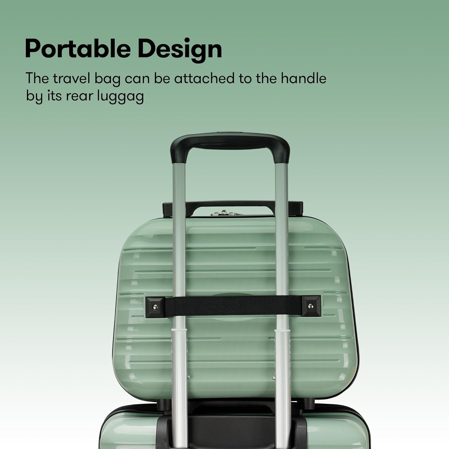 GinzaTravel 4 Piece Hard Shell Luggage Sets with Spinner Wheels PP Hardside Large Suitcase with Wheels TSA Lock,20 inch 24 inch 28 inch,Green