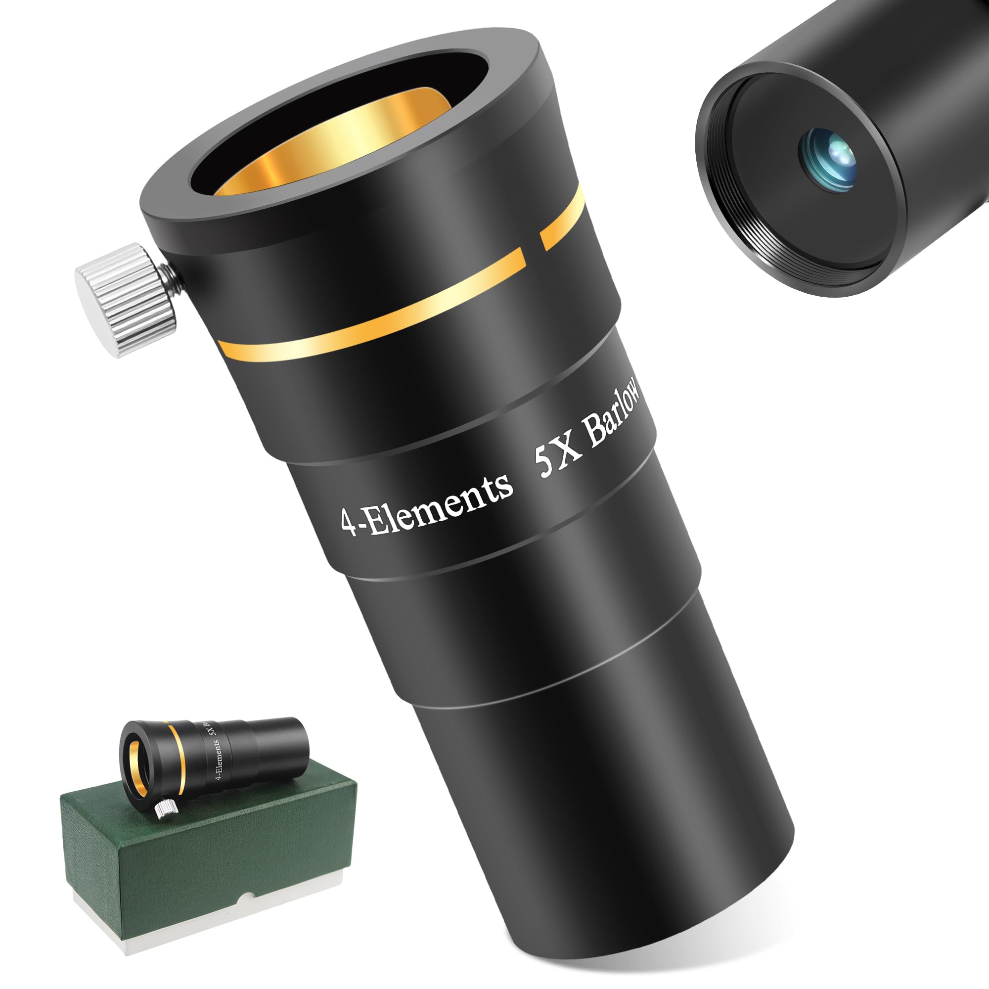 Astromania 1,25 "4-Elements 5 x Lente Barlow con multirrecubrimiento Optics