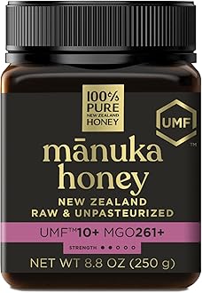 Manuka Honey UMF 10+ (MGO 261+) 100% Pure New Zealand Honey - Certified. Raw, 8.8 Oz (250g)