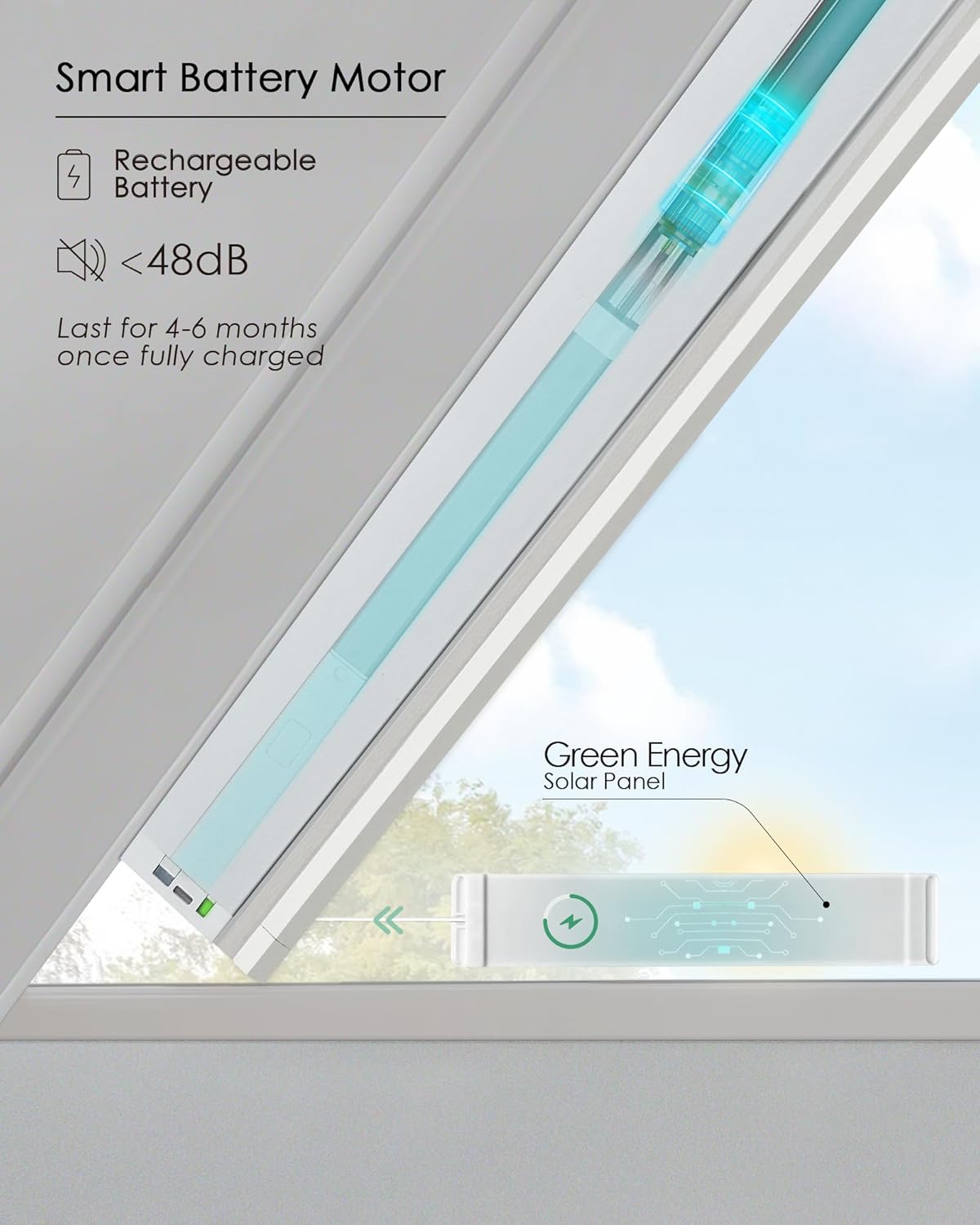 Yoolax Smart Cellular Shades, Motorized Triangle Shaped Honeycomb Blinds Motorized Blinds with Remote Compatible with Alexa, Triangle Cellular Window Shades(Half Shading Texture Light Coffee)