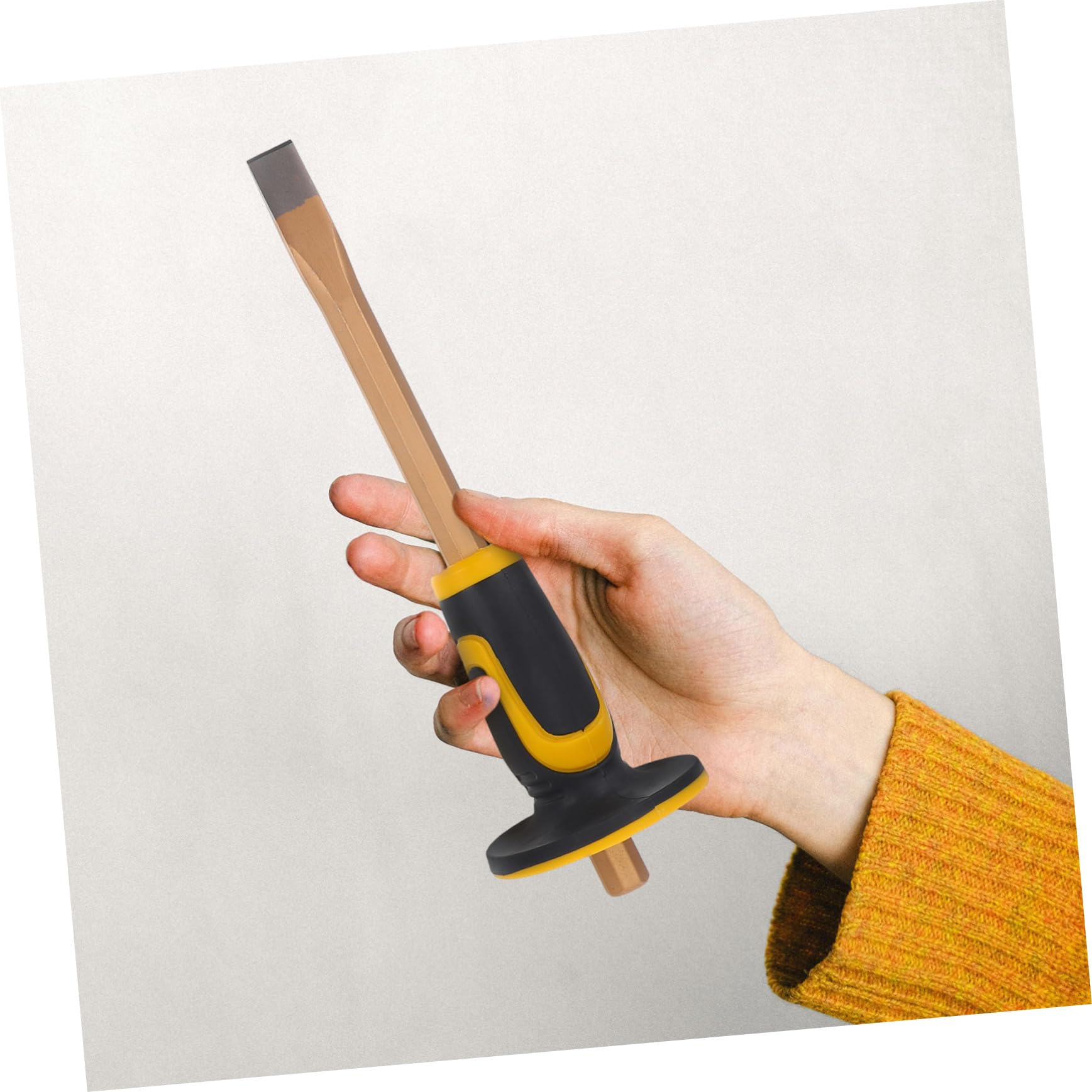 ULTECHNOVO 3pezzi Scalpello Da Muratore Heavy Duty Con Protezione Per Mano Utensile Per Lavori Muratura Taglio e Scultura Di Pietra Mattone