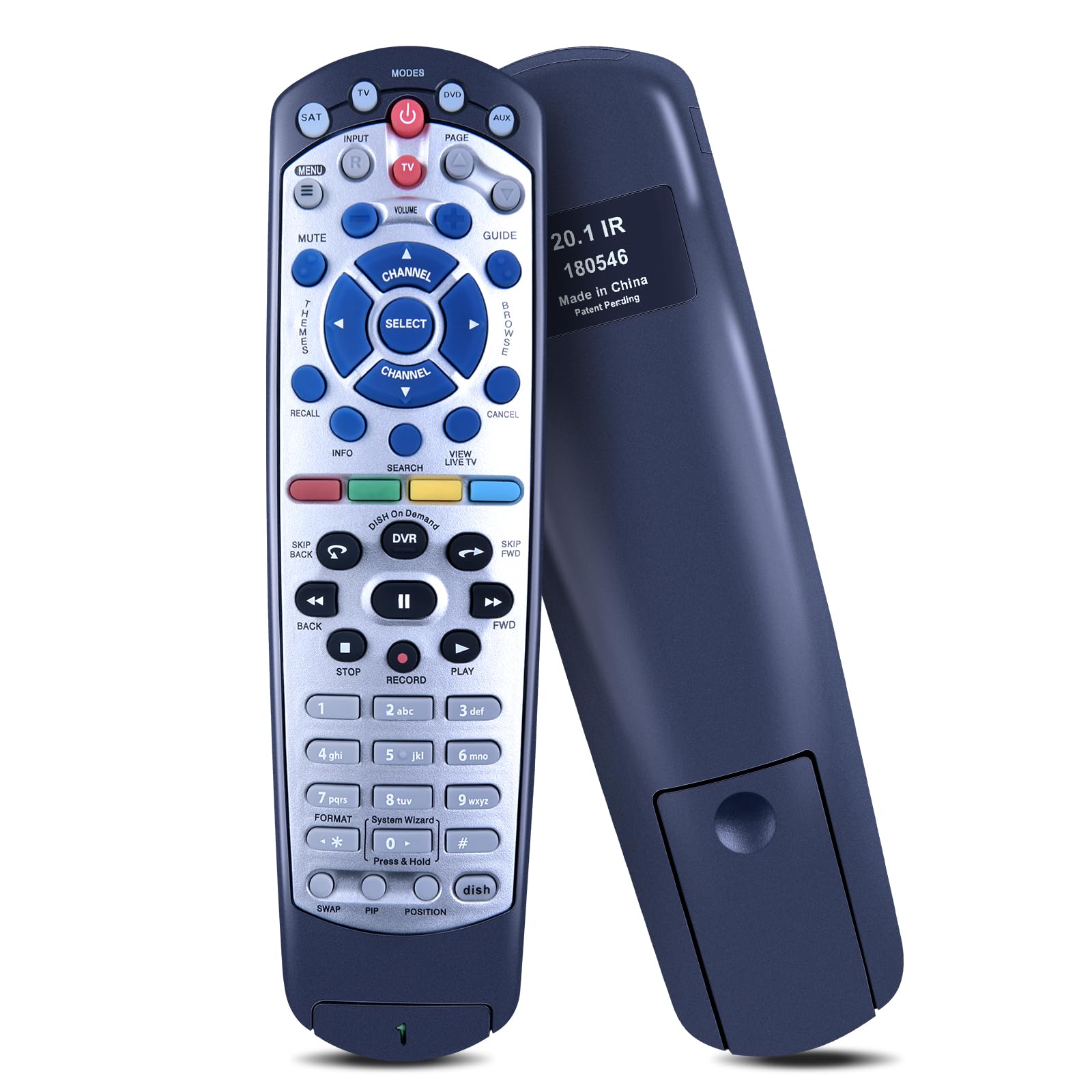 PZL New IR Remote Control Replaced for Dish Network 20.1 IR Satellite Receiver TV DVD VCR