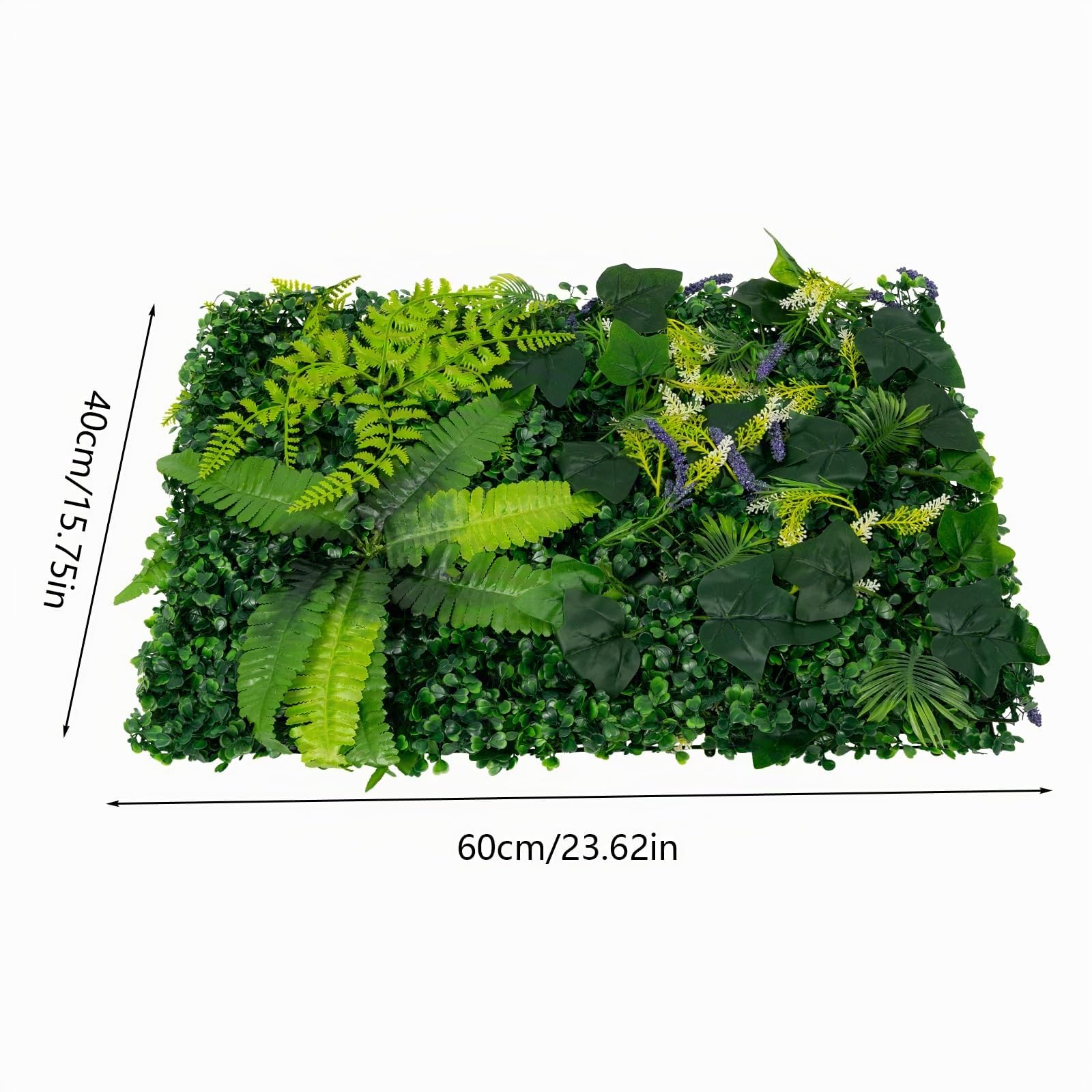 6 Stück Künstliche Pflanzenwand,40X60cm Wandgarten | Künstliches Gras Kulisse Wand Pflanzen Rasen Wand Buchsbaumplatten Buchsbaumhecke Wandpaneele Dekoration