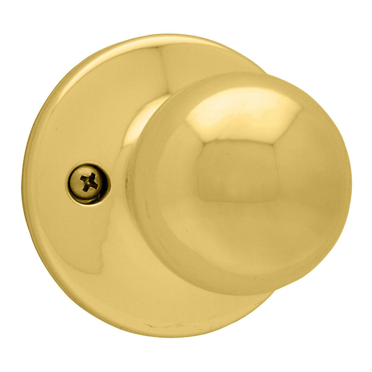 Bouton factice Kwikset 488P laiton poli pour remplacer une poignée fixe de placard