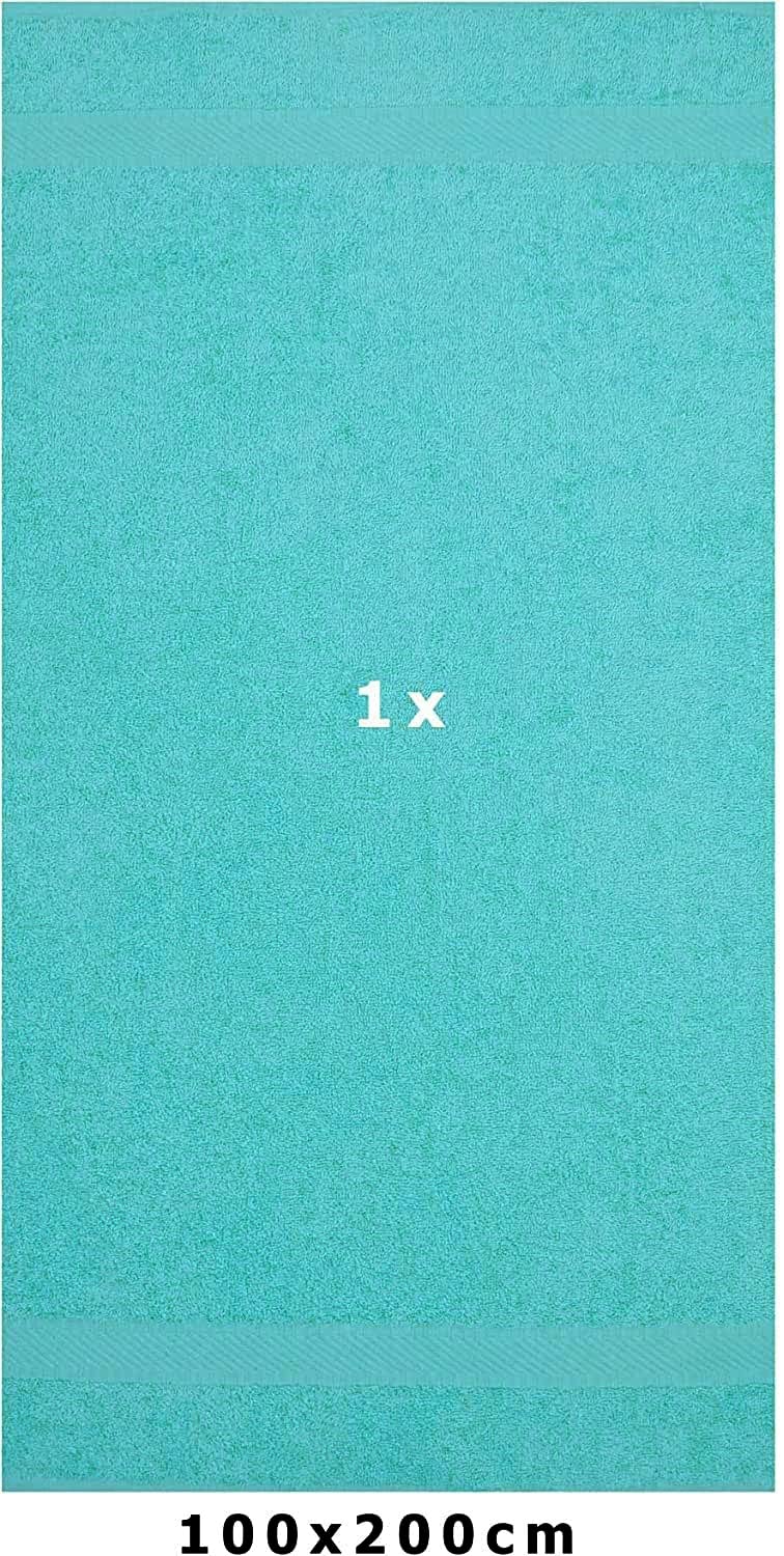 Wholesale Trade Dealz Extra Large Bath Sheet 100 x 200 cm Super Jumbo Big Bath Sheets Towels Beach Body Wrap XL Bath Towels 600-GSM (Teal/Turquoise) - Image 3
